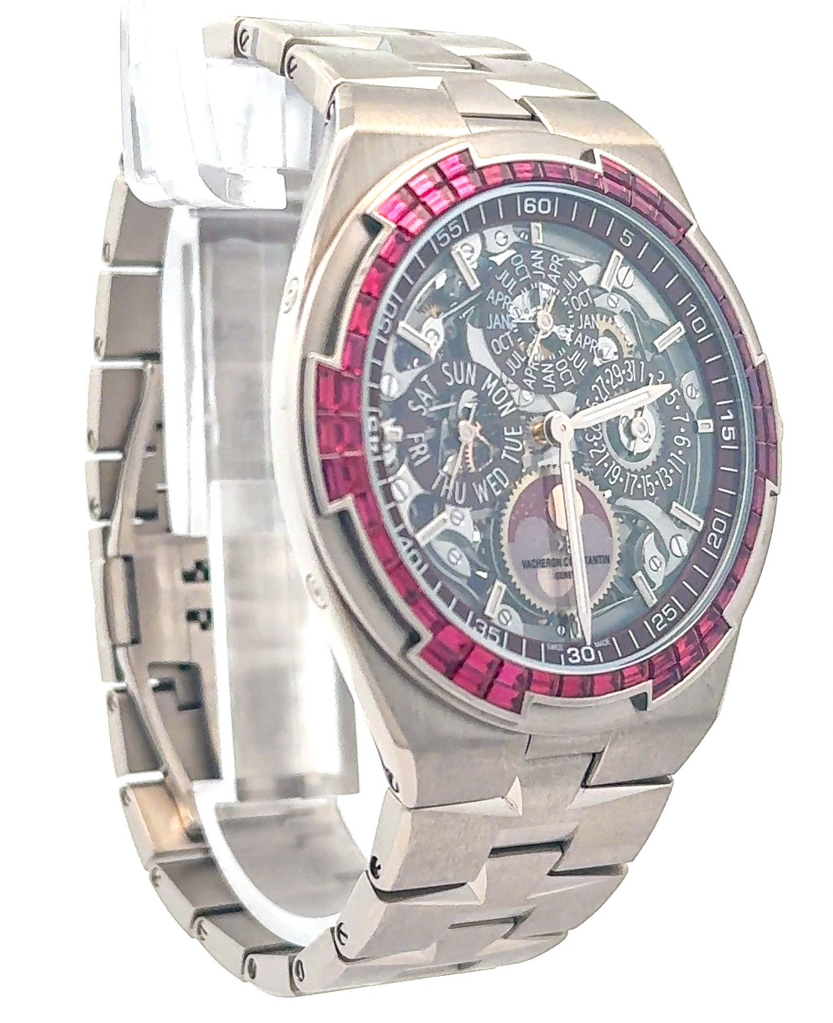 Vacheron Constantin Overseas 4307V/220G-238C White Gold Ruby Bezel  Watch