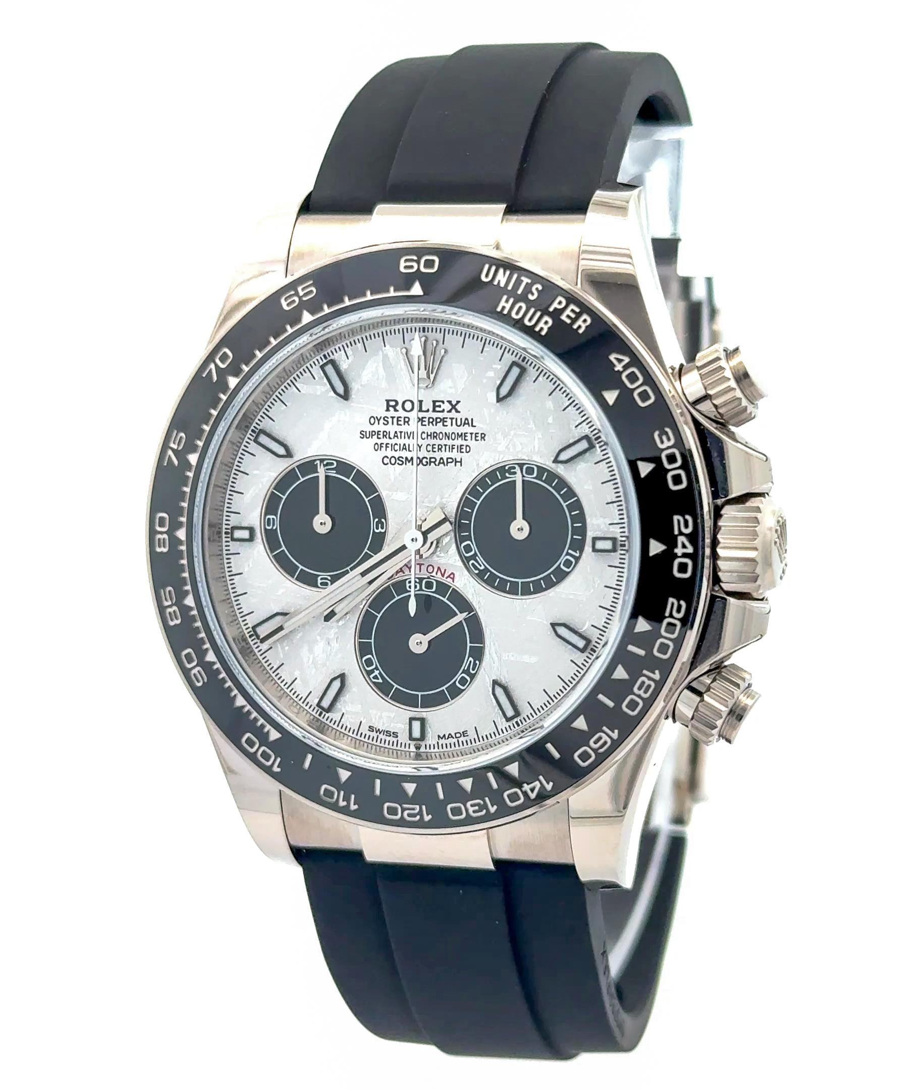 Rolex 2025 Daytona - 126519LN White Gold Meteorite Dial Oysterflex Watch