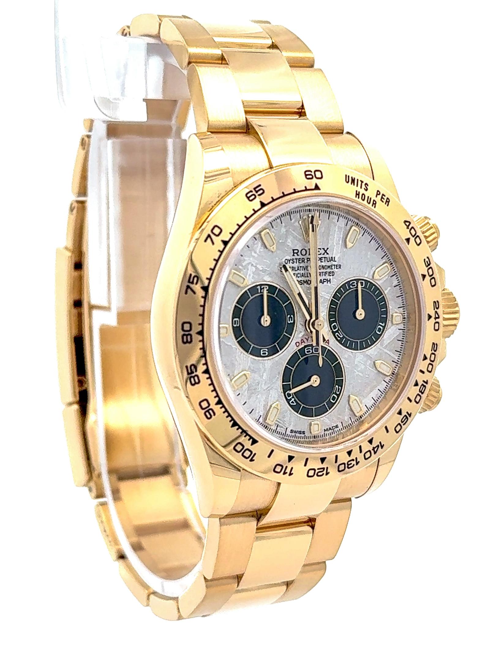 Rolex 2023 Daytona - 116508 18k Yellow Gold Meteorite Dial Watch