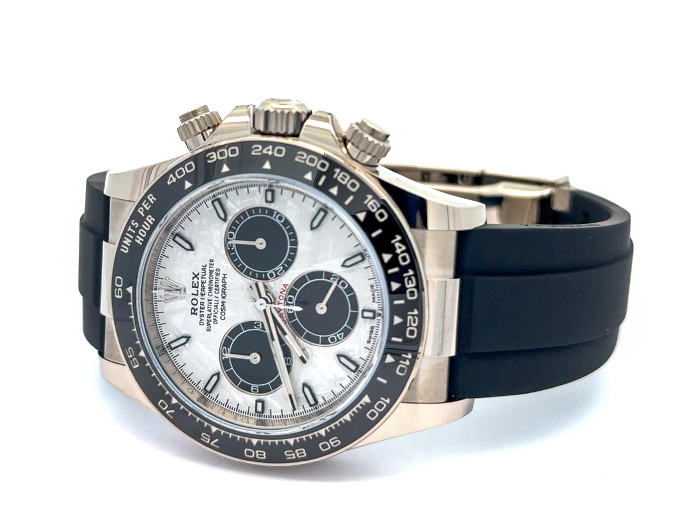 Rolex 2025 Daytona - 126519LN White Gold Meteorite Dial Oysterflex Watch