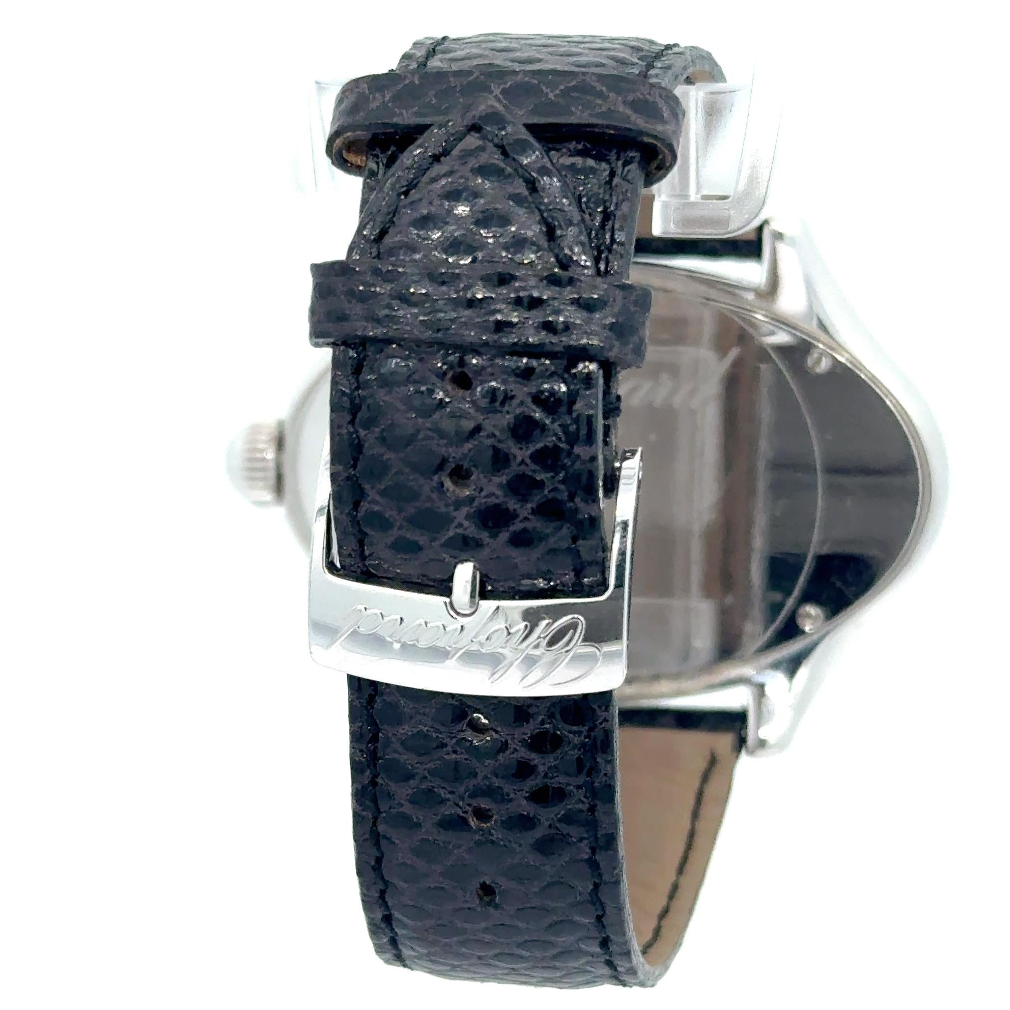 Chopard 18k White Gold and Diamond Montres Dame Cat Eye Ladies Wrist Watch