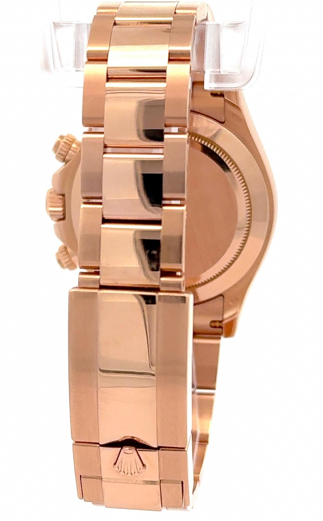 Rolex 2020 Daytona 116505 Rose Gold Diamond Indices Watch w/ Box and Papers