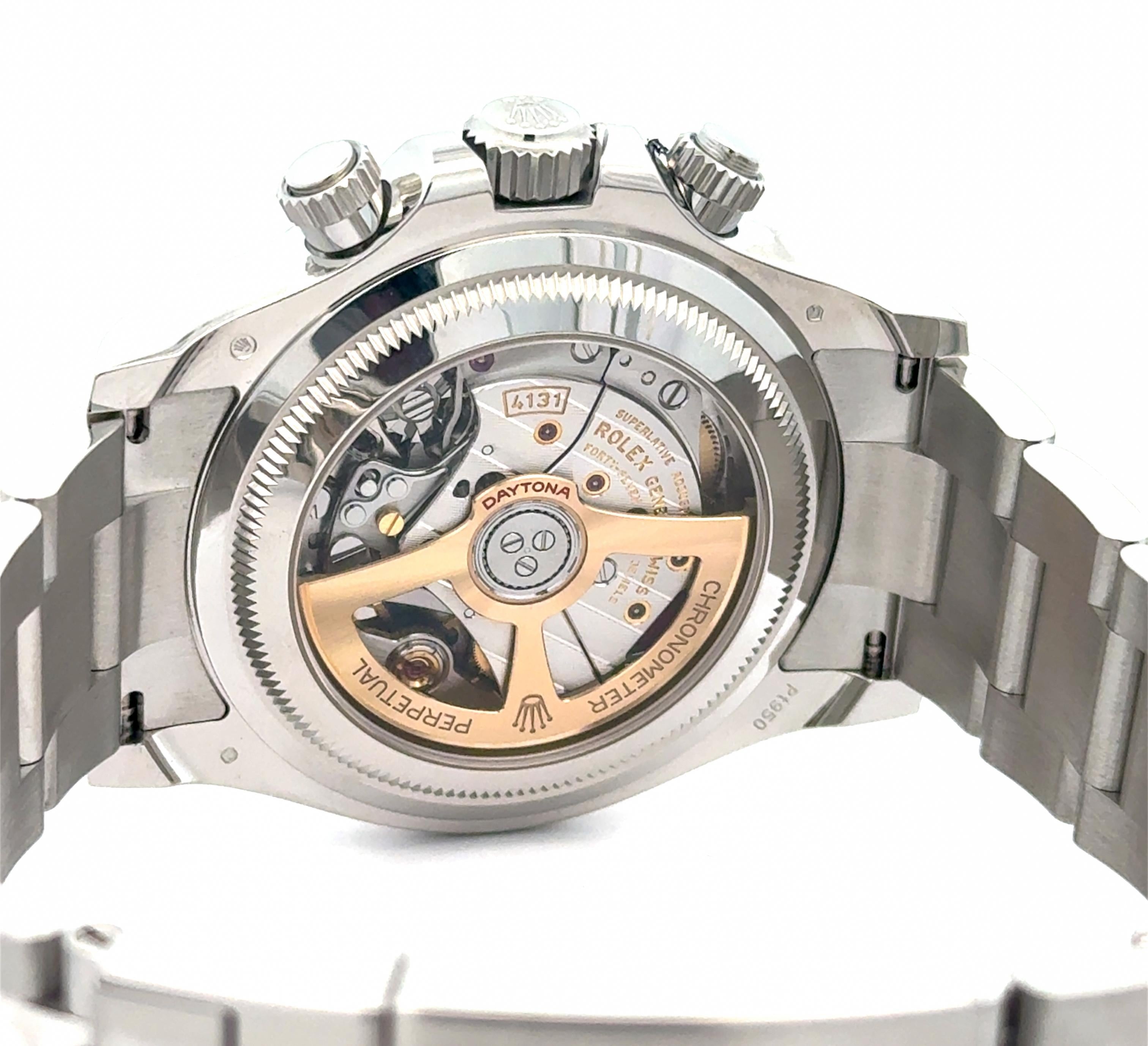 Rolex Daytona 2024 Ref 126506 Platinum Ice Dial Exhibition Back Watch