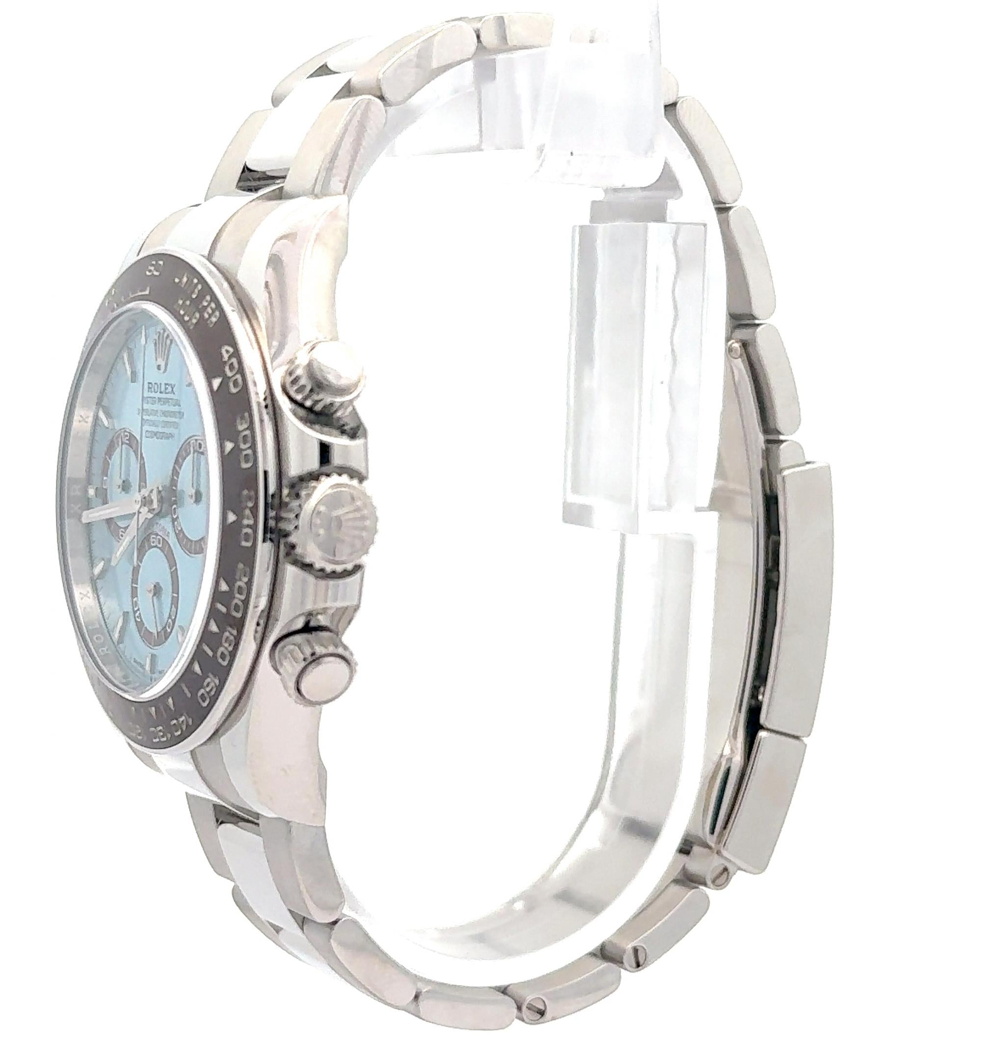 Rolex Daytona 2024 Ref 126506 Platinum Ice Dial Exhibition Back Watch