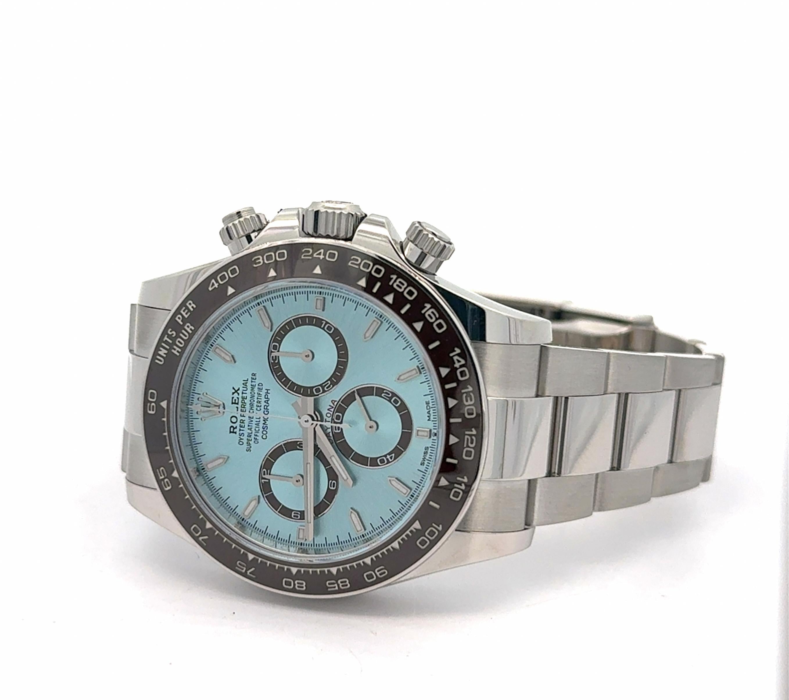 Rolex Daytona 2024 Ref 126506 Platinum Ice Dial Exhibition Back Watch