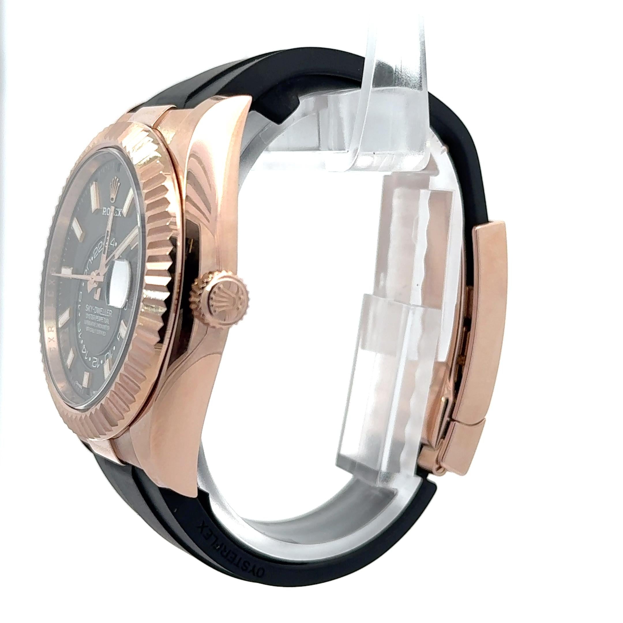 Rolex Sky-Dweller 326235 Rose Gold Oysterflex Watch
