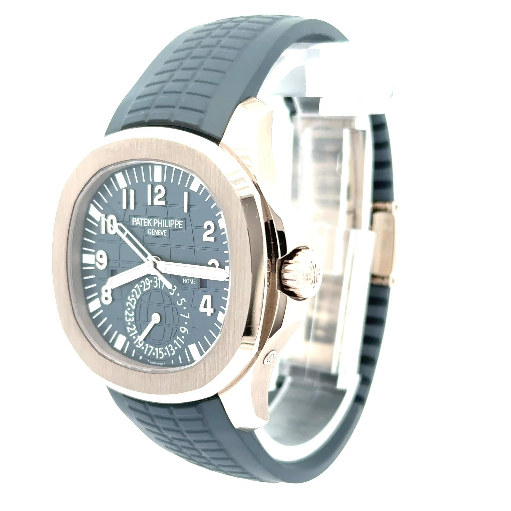 Patek Philippe 2024 Aquanaut 5164G-001 Travel Time 18k Watch w/ Box and Papers