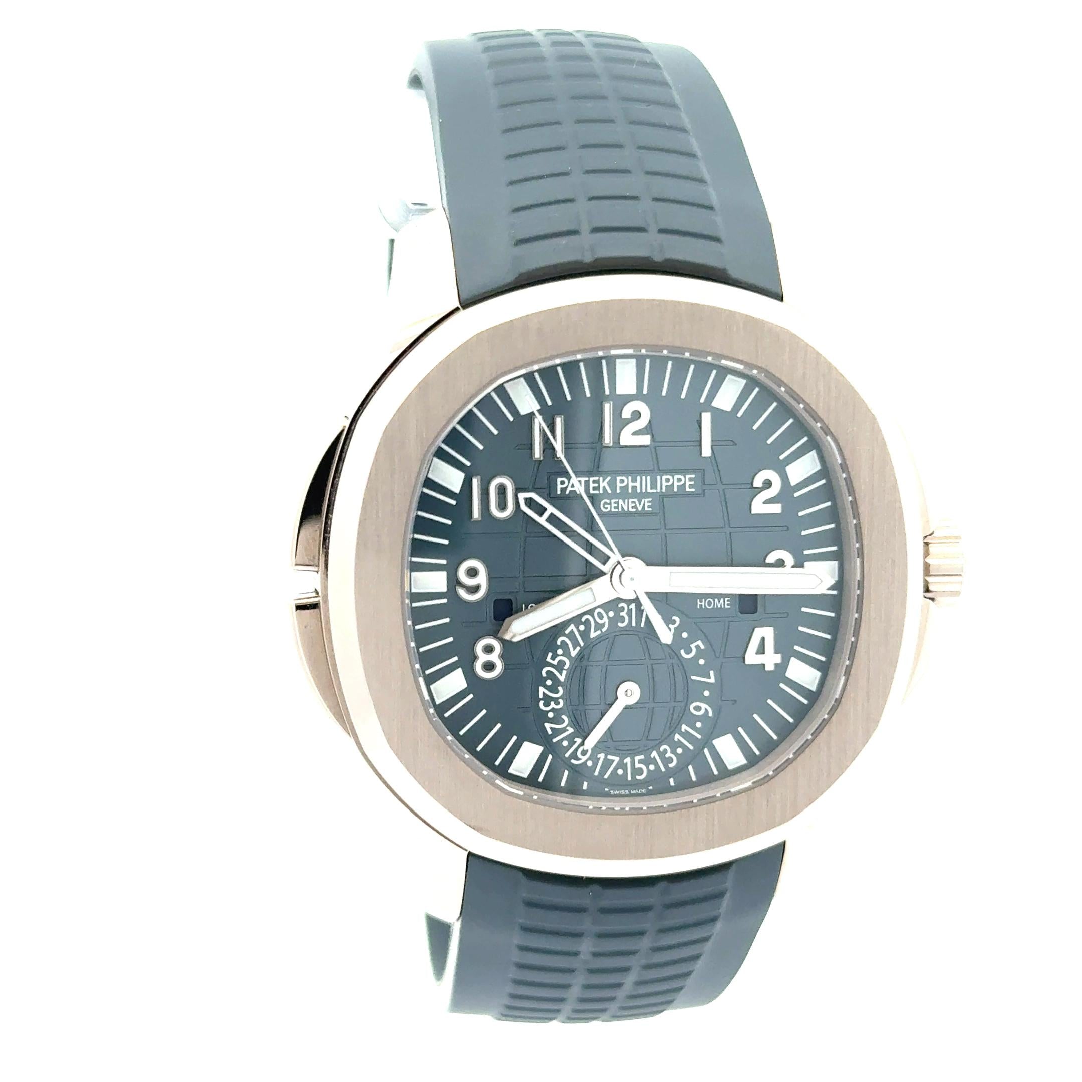 Patek Philippe 2024 Aquanaut 5164G-001 Travel Time 18k Watch w/ Box and Papers