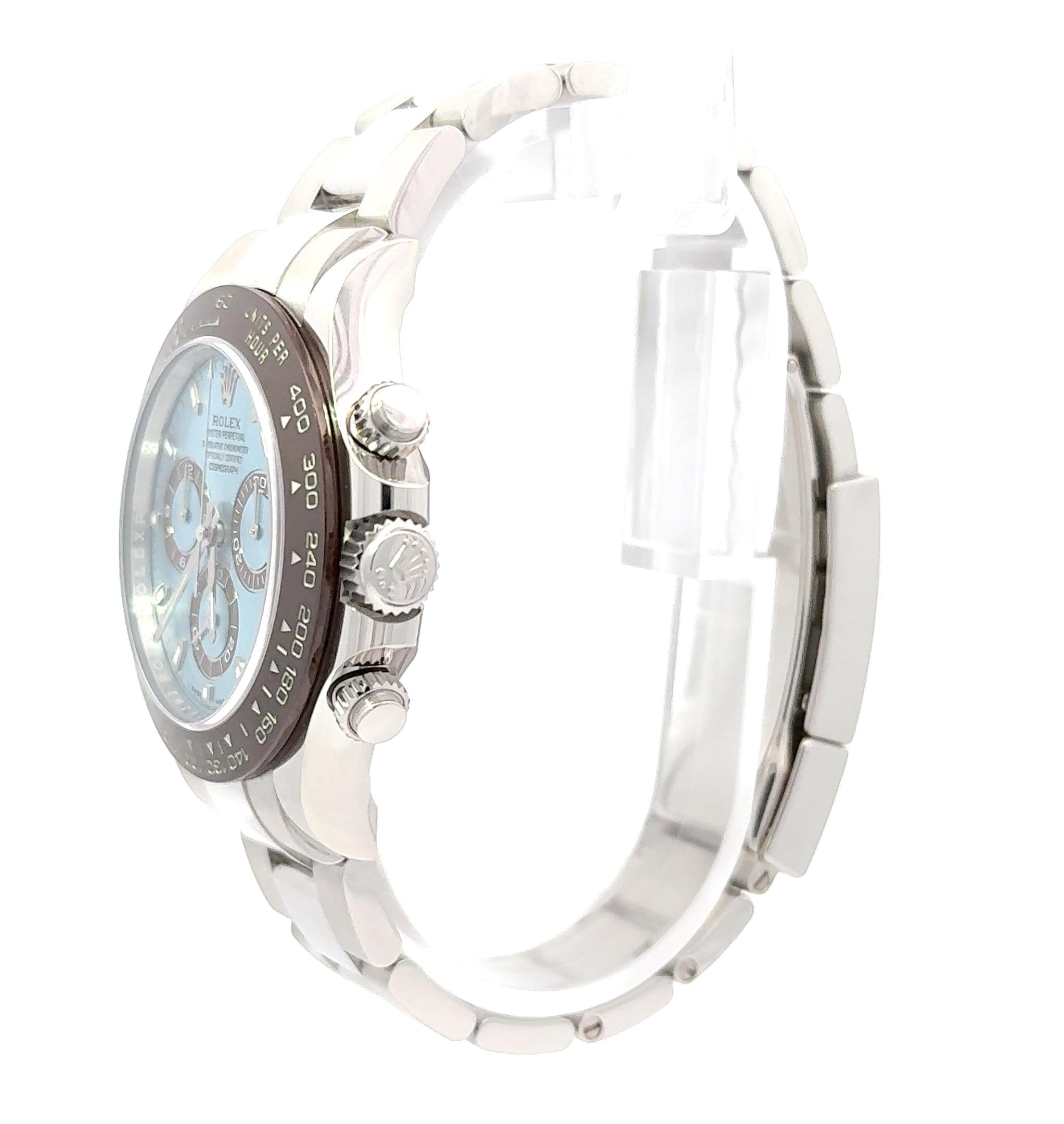 Rolex 2021 Daytona Model 116506 Platinum Ice Dial Watch w/ Box and Papers