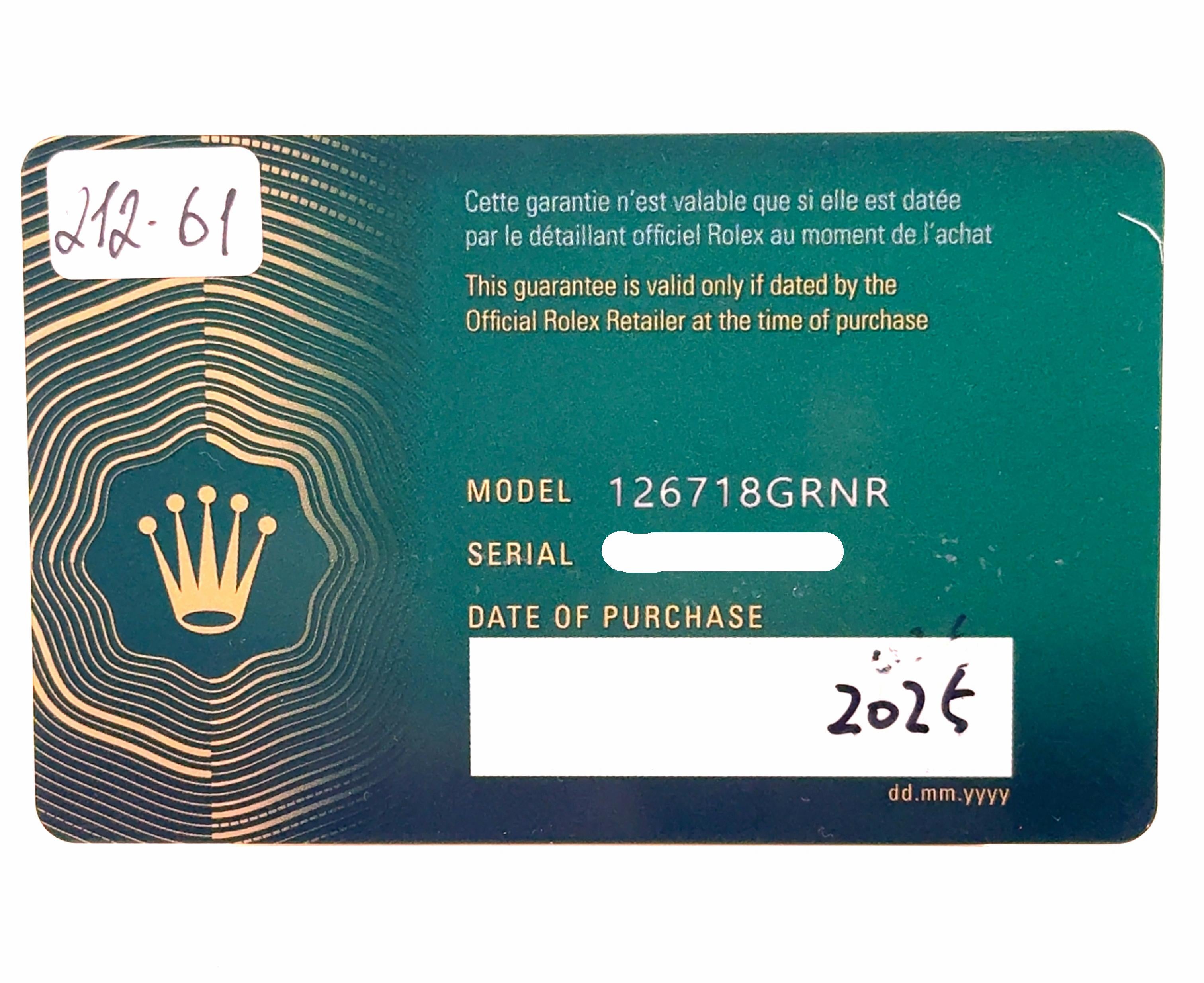 Rolex 2025 GMT-Master II 126718GRNR Tiger Iron Dial Yellow Gold Jubilee Watch