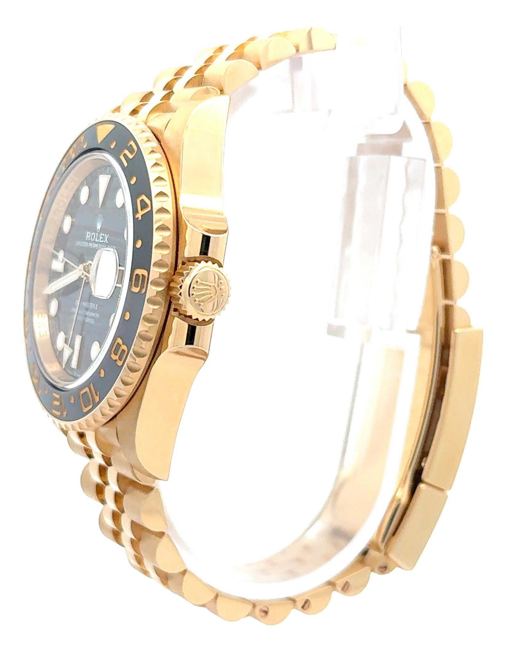 Rolex 2025 GMT-Master II 126718GRNR Tiger Iron Dial Yellow Gold Jubilee Watch