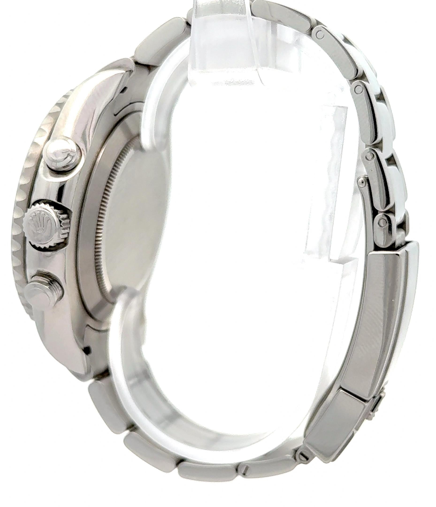 Rolex Yacht-Master II - 116680 Stainless Steel White Dial Blue Bezel Watch