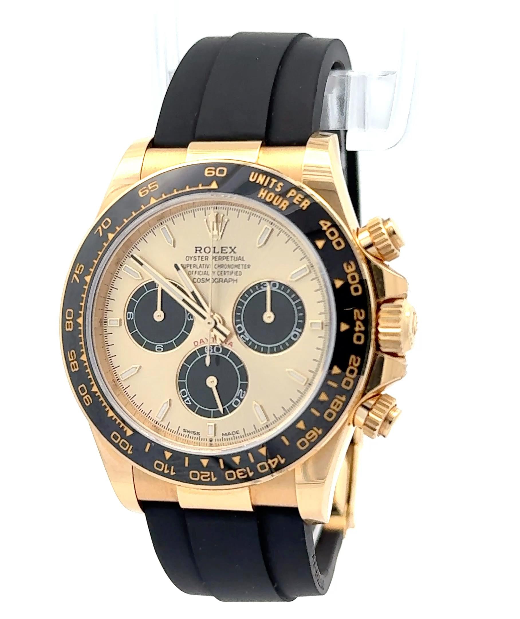 Rolex 2023 Daytona 126518LN Yellow Gold 40mm Oysterflex Watch w/ CARD ONLY