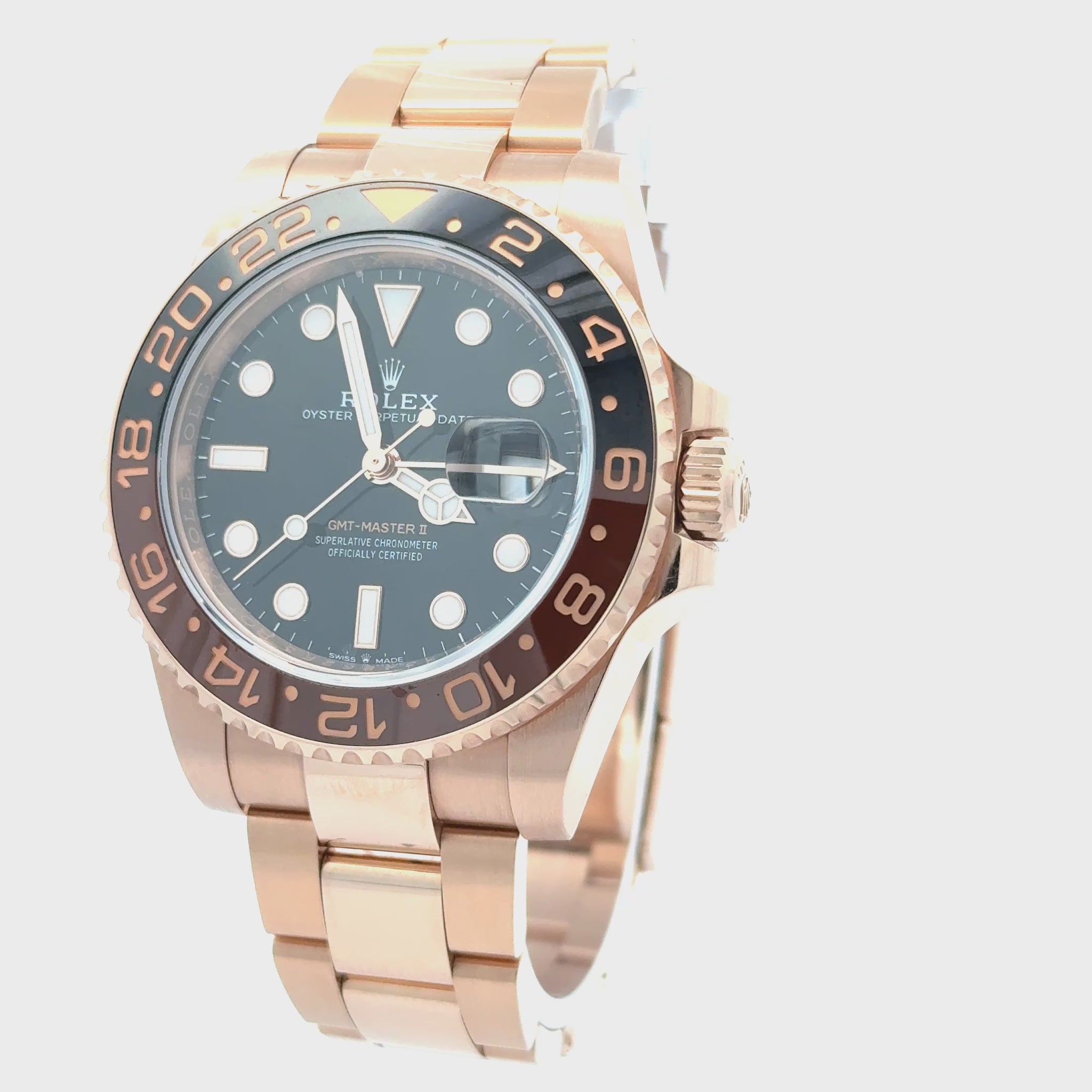 Rolex 2024 GMT-Master II 126715CHNR 40mm Rose Gold Watch w/ FULL SET