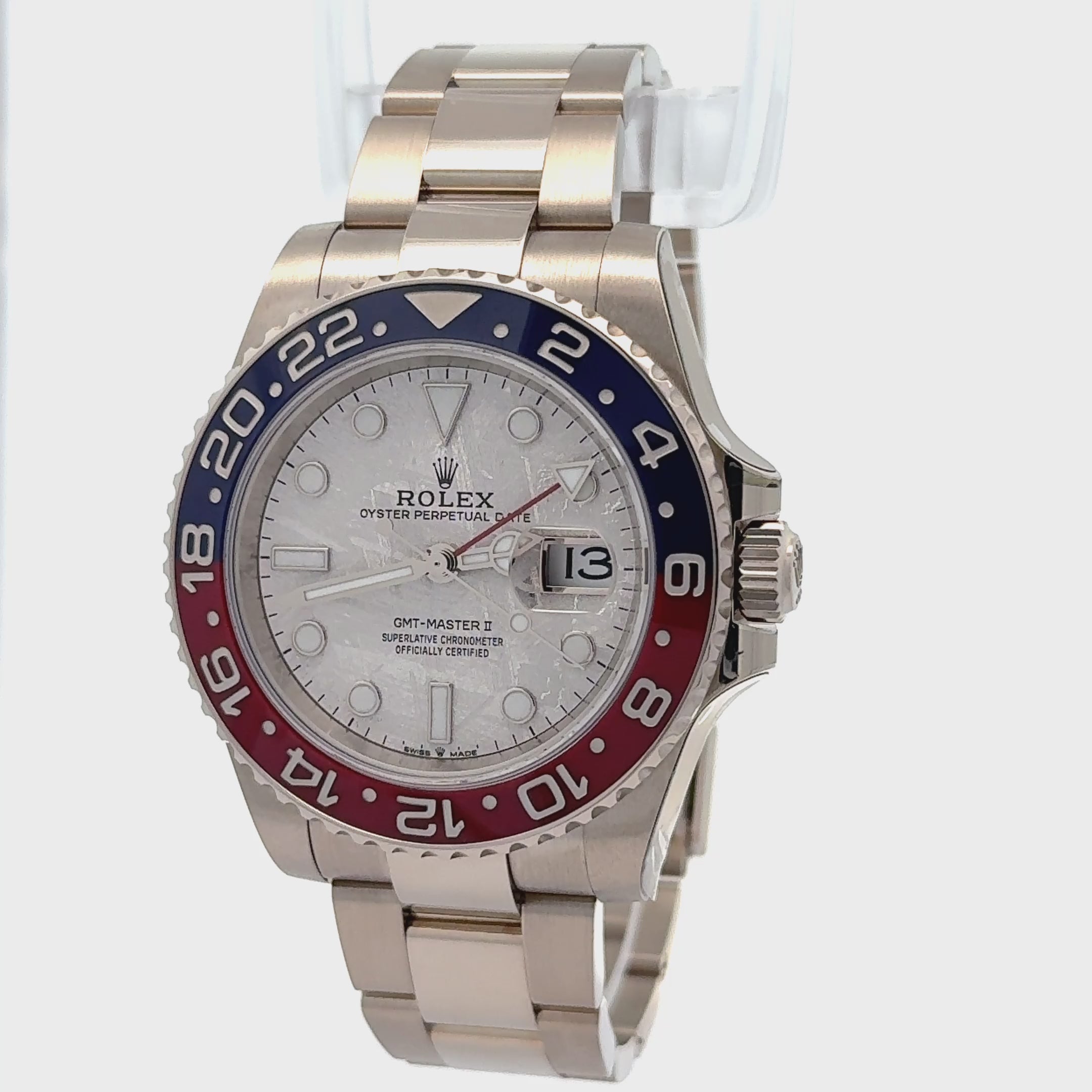 Rolex 2023 GMT-Master II 126719BLRO Gold Meteorite Dial Watch w/ Card and Tag