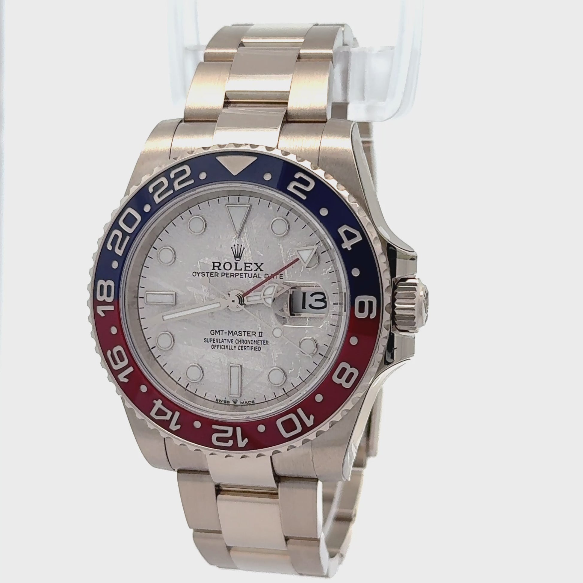 Rolex 2023 GMT-Master II 126719BLRO Gold Meteorite Dial Watch w/ Card and Tag