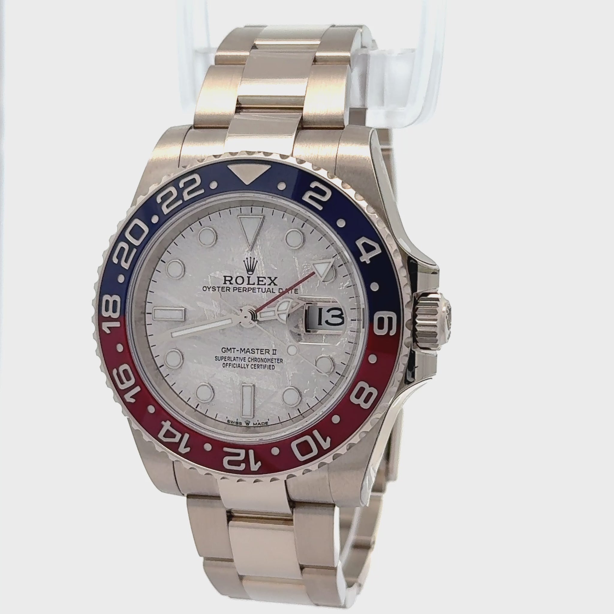 Rolex 2023 GMT-Master II 126719BLRO Gold Meteorite Dial Watch w/ Card and Tag