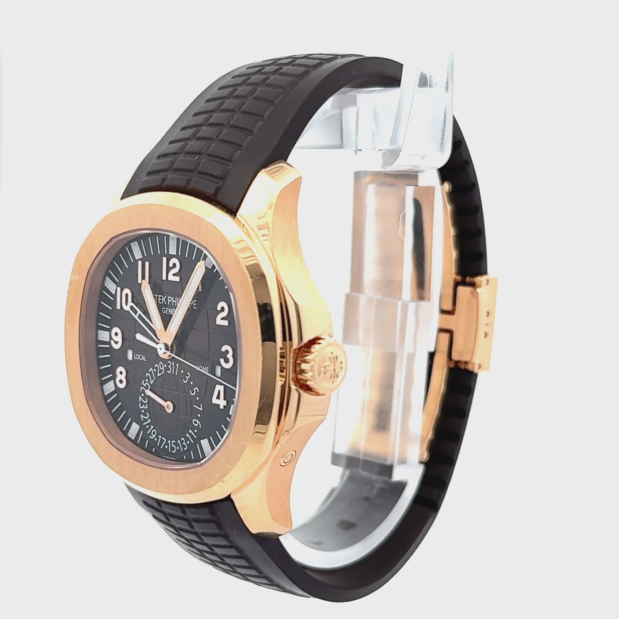 Patek Philippe 2019 Aquanaut 5164R-001 Travel Time 18k Watch w/ Box and Papers