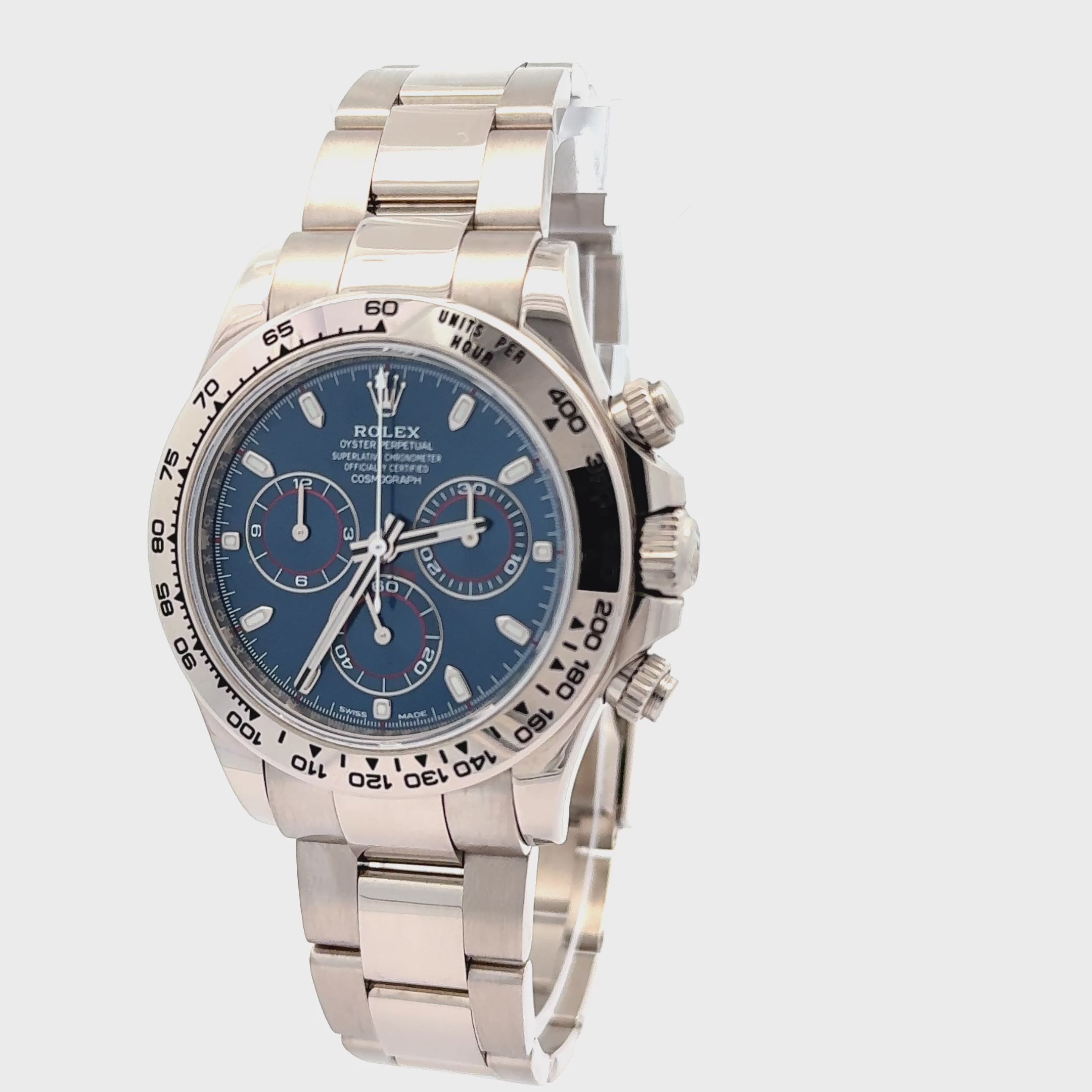 Rolex 2020 Daytona 116509 White Gold Blue Dial 40mm Watch w/ Box and Papers