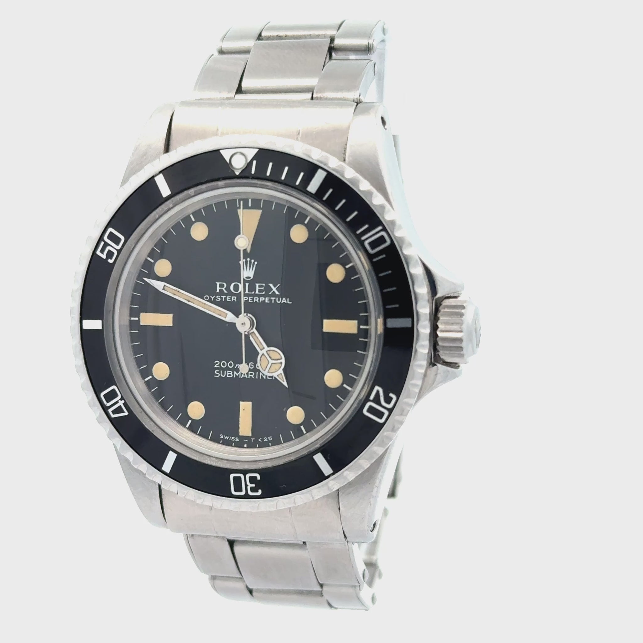 Rolex 1967 Submariner Ref 5513 Rivet Bracelet Meter First Dial Watch