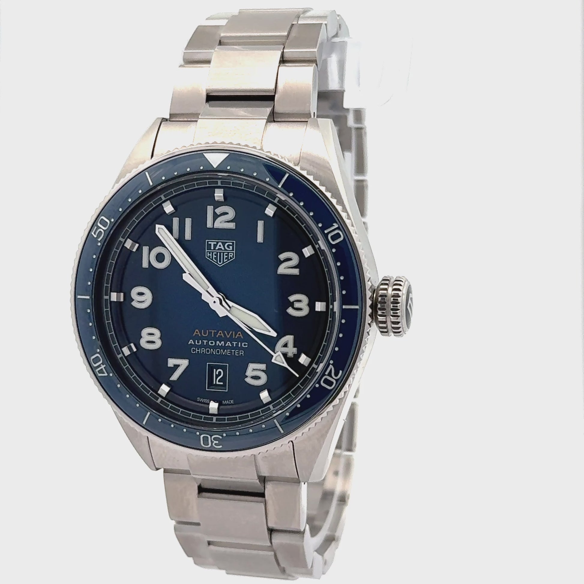 TAG Heuer 2020 Autavia Automatic Chronometer 42mm Watch w/ Box and Card