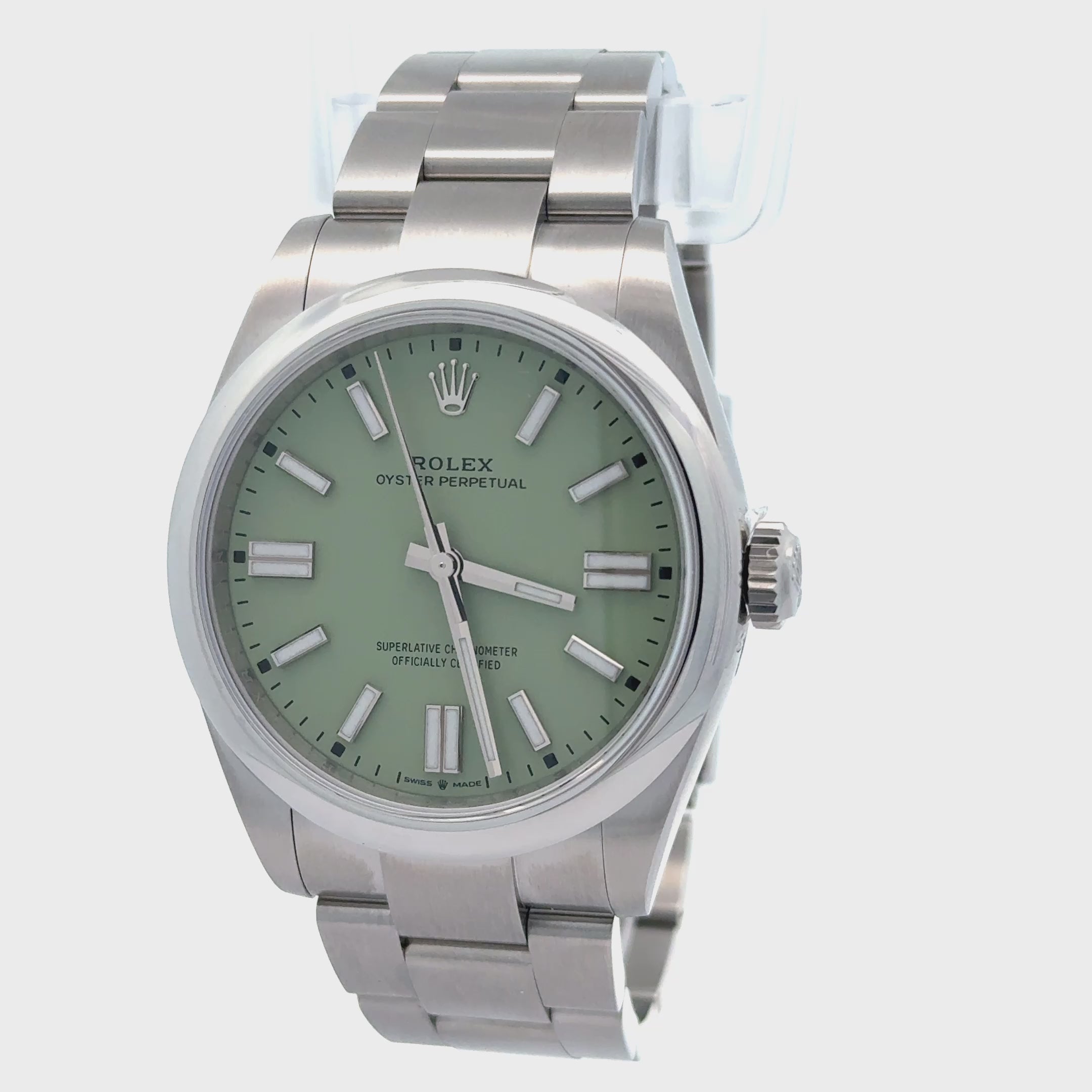 Rolex 2025 Oyster Perpetual 134300 41mm Pistachio Dial Watch w/ Box and Papers