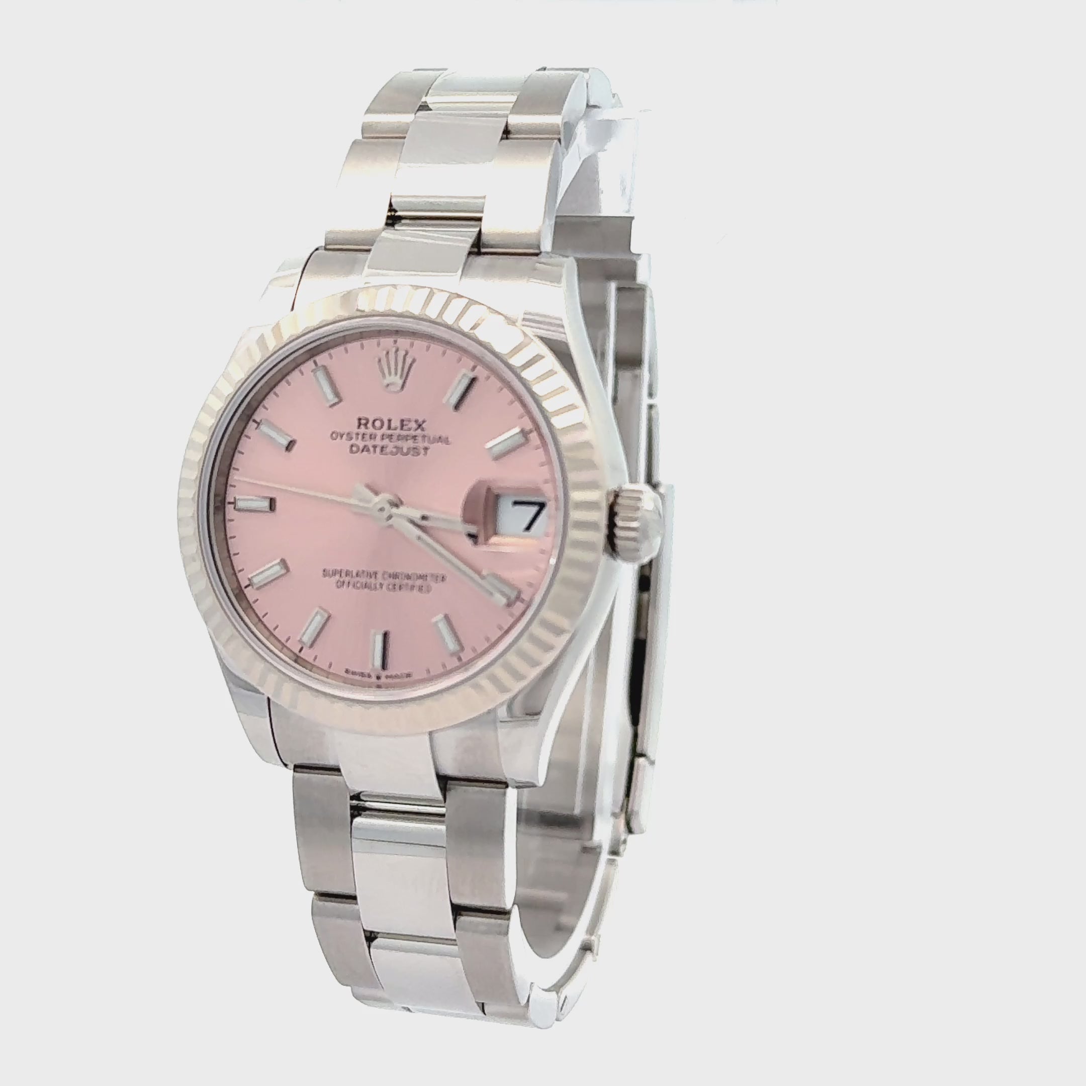 Rolex 2025 Datejust 278274 Pink Dial 31mm Stainless Steel Watch w/Box and Papers