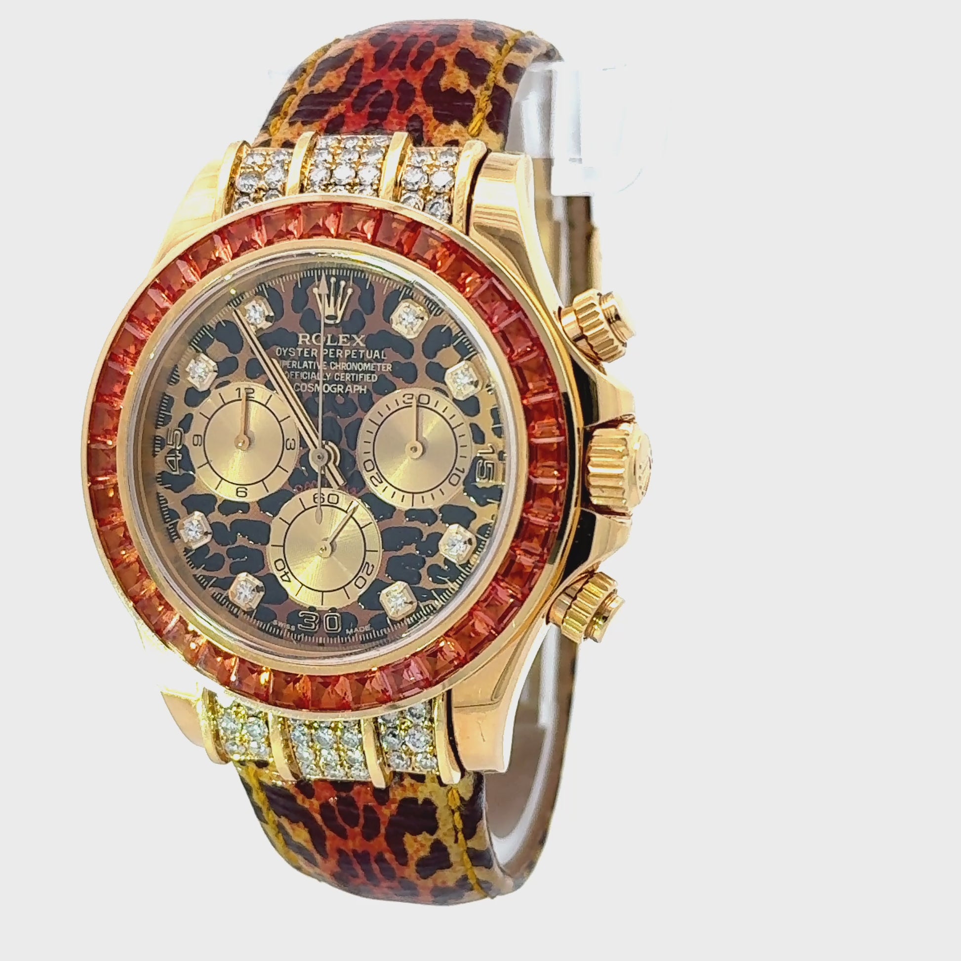 Rolex 2011 Daytona - 116598 SACO Leopard Dial and Band Watch w/ Box and Papers